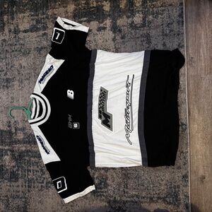Black and White Racing T-Shirt BooHooMan HOMME